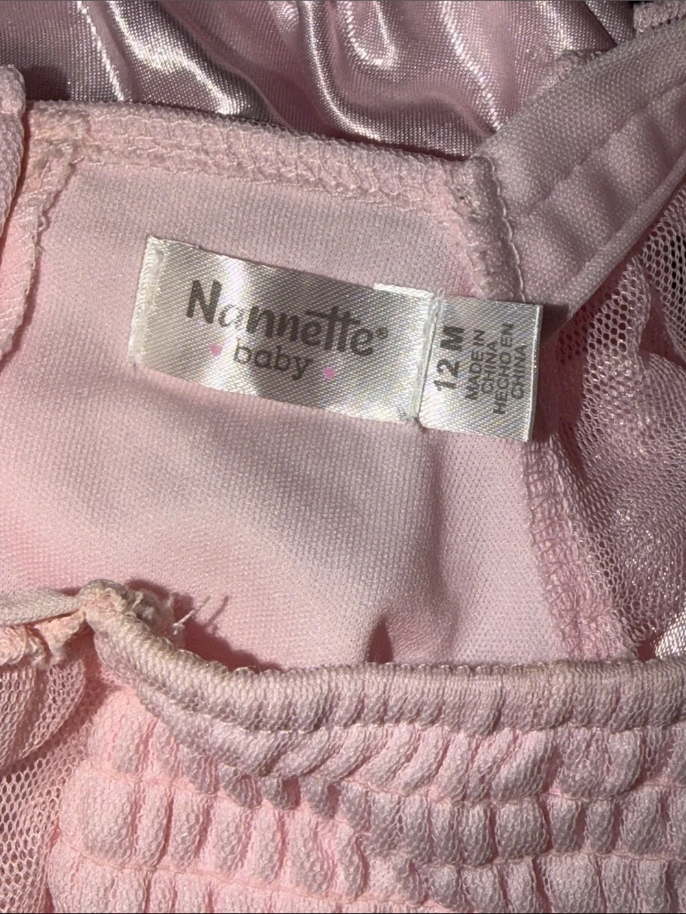Nannette Pink Floral Petal Ruffle Dress with Satin Bloomers